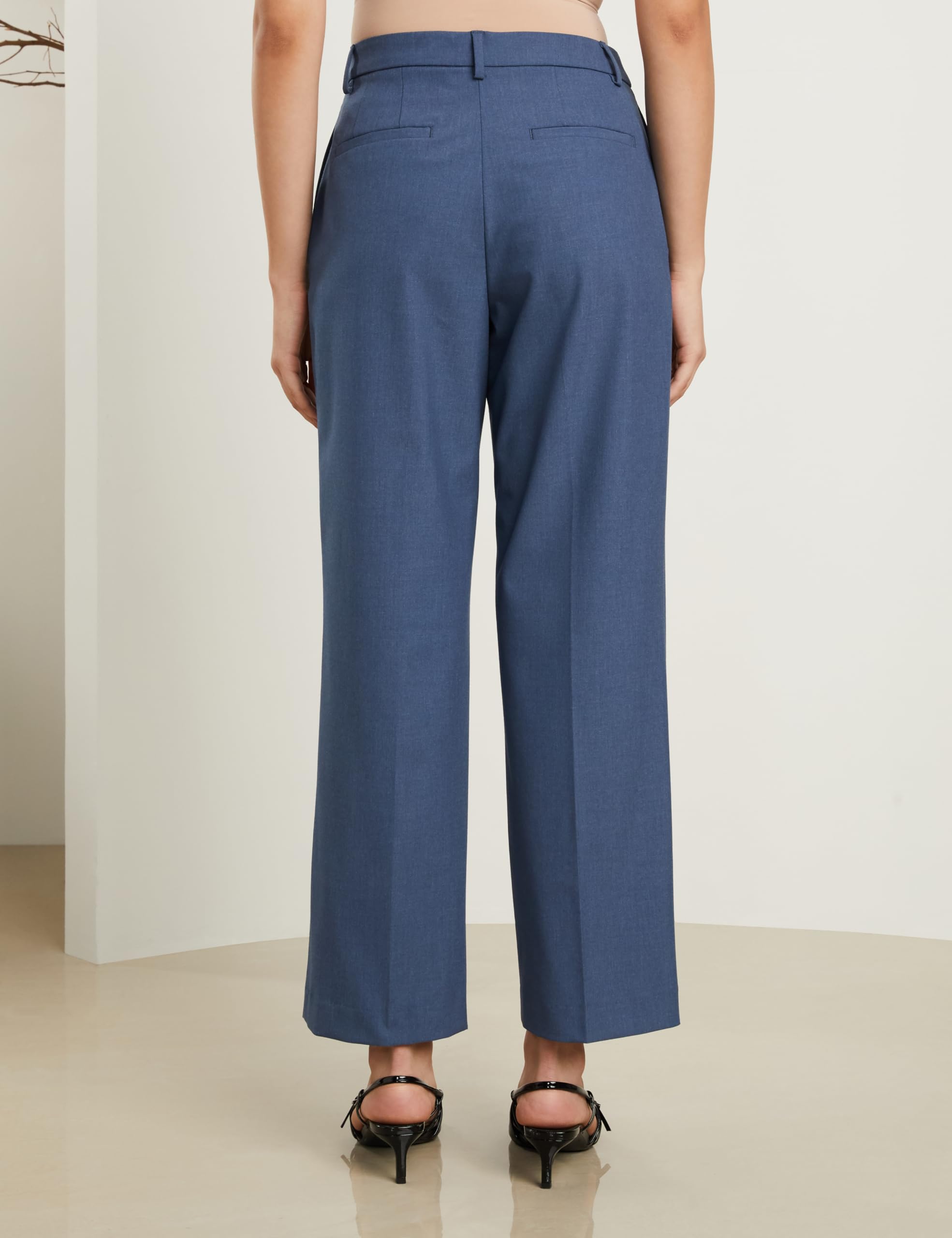 Symbol Premium Women's Wide Leg 4-Way Stretch Formal Trousers | Flexi-Waist | Waistband Gripper | Desk-to-Dinner (Available in Plus Sizes)