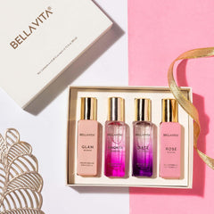 Bella Vita Luxury Long Lasting Perfume Gift Set for Woman | 4x20ml | Gifts for Women | Floral, Fruity, Premium Fragrance Scent | Date, Senorita, Glam, Rose