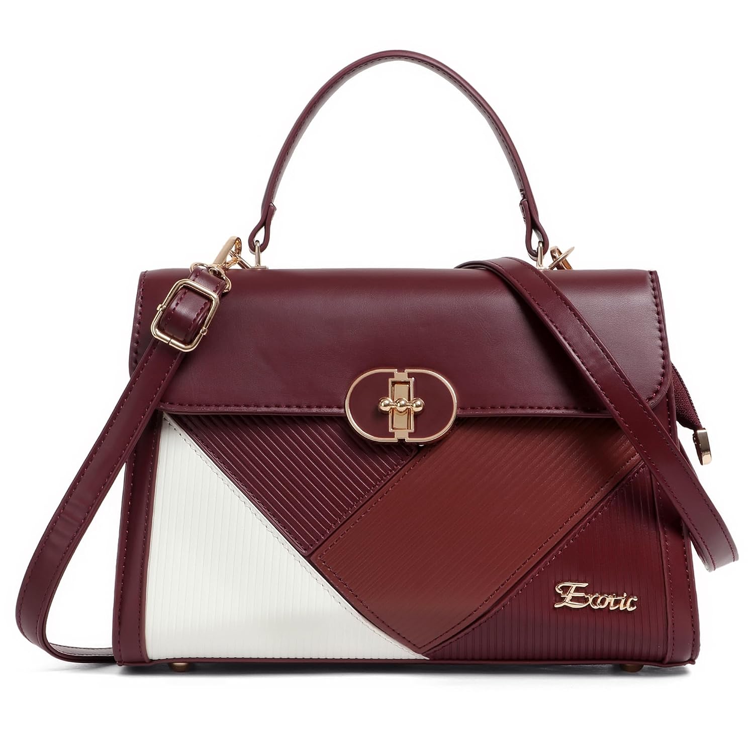 EXOTIC Premium® Embossed Pattern Elegance Satchel Bag | Cross Body Bag | Sling and shoulder Bag | Suitable For Every Occasion