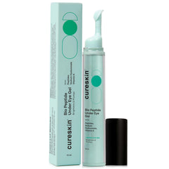 Cureskin Bio-Peptide Under Eye Gel with Hyaluronic Acid, Vitamin K & Chrysin | Reduces Dark Circles, Puffiness & Fine Lines | Under Eye Cream for Women & Men | 15 g