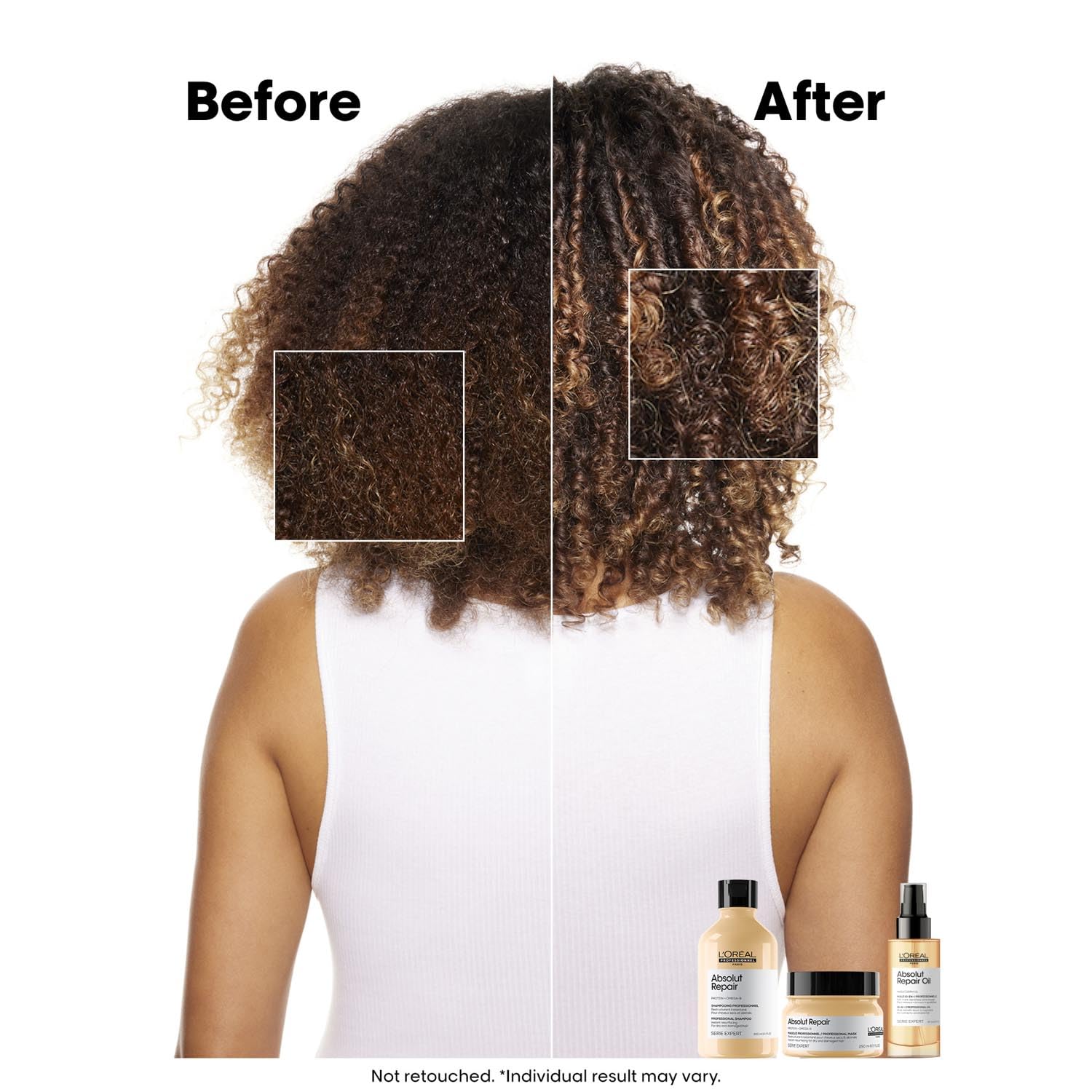 L'Oréal Professionnel Absolut Repair Shampoo for Dry & Damaged Hair - 300ml | Professional shampoo for Strengthening and Repairing Hair, With Protein & Omega-9, For Men & Women