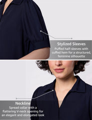 Symbol Premium Women's Polyester Collared Top | Regular Fit | Desk-to-Dinner (Available in Plus Sizes)