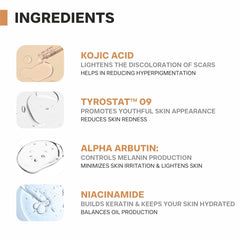 DERMATOUCH Kojic Acid 2% Brightening Cream with Niacinamide & Tyrostat | For Pigmentation, Blemishes, Dark Spots & Hyperpigmentation | Non-Greasy | Dermatologist Tested | 30g