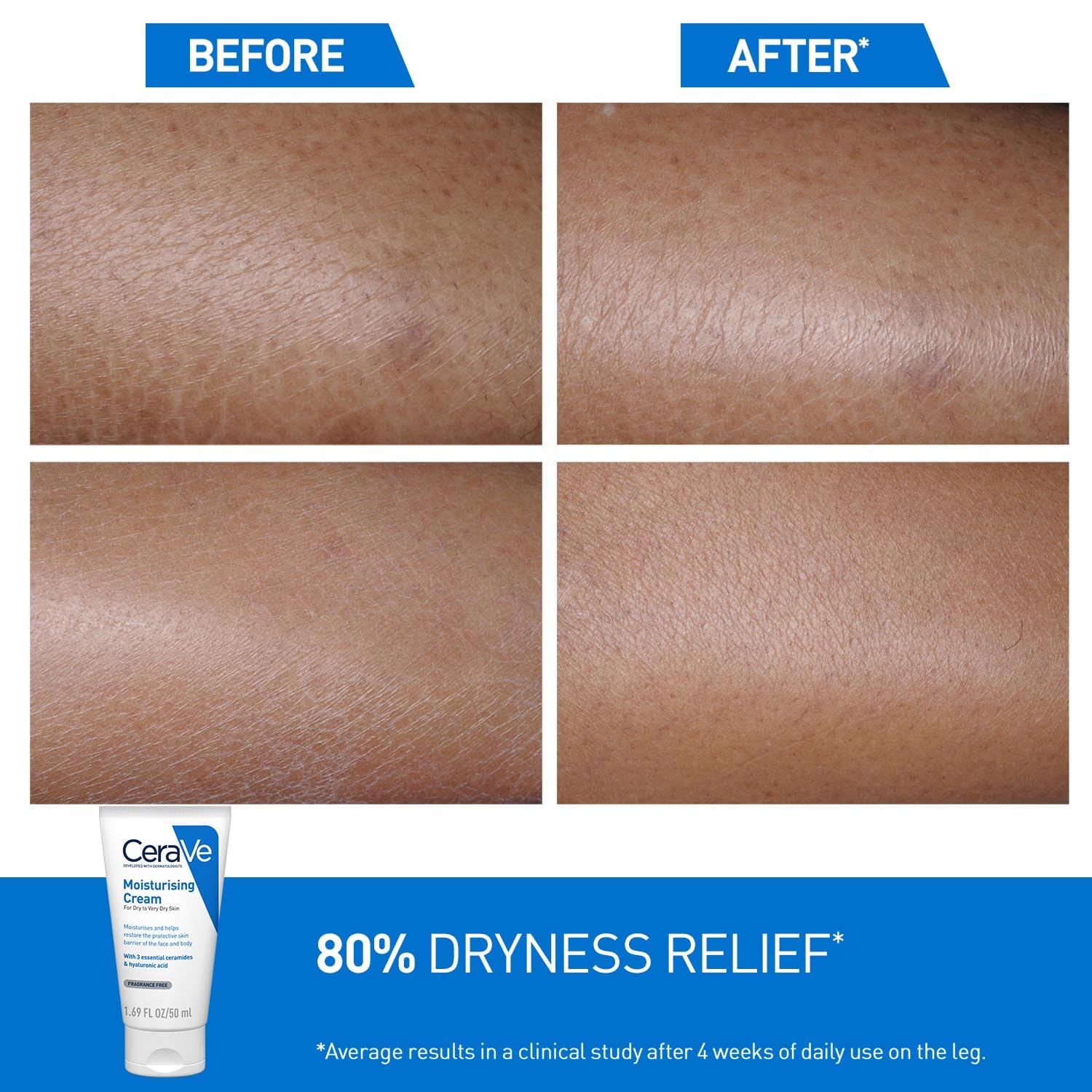 CeraVe Moisturizers, Moisturizing Cream For Dry To Very Dry Skin (50ml / 1.69 oz) (MB096400)