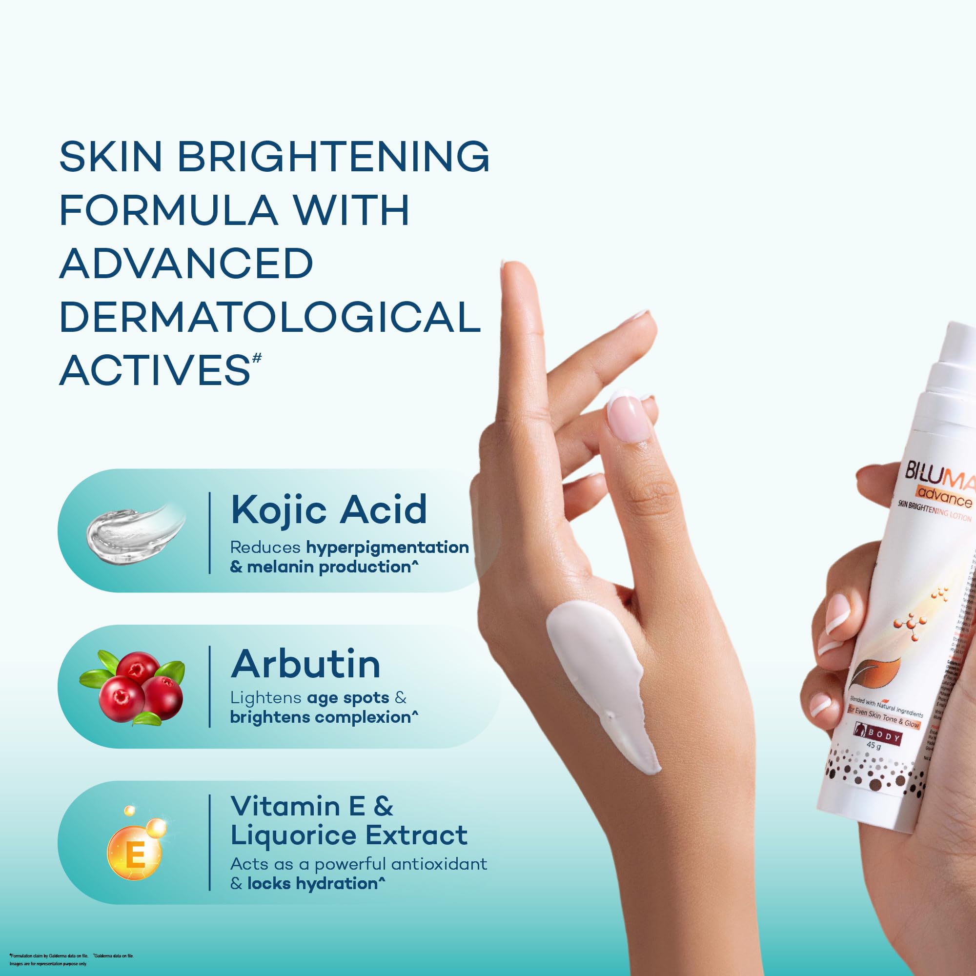 Bi-luma Advance Skin Brightening Lotion - All Skin Tone -Blended with Natural Ingredients For Dark Spots -Face& Body -45 gm