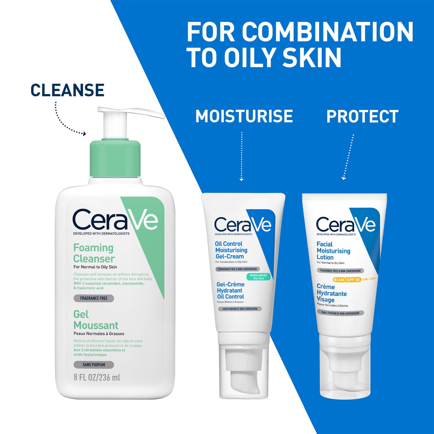 CeraVe Oil Control Gel Cream lightweight Moisturizer for Oily & Combination Skin with Ceramides, Hyaluronic Acid & Niacinamide | Dermatologist Recommended (52ml)