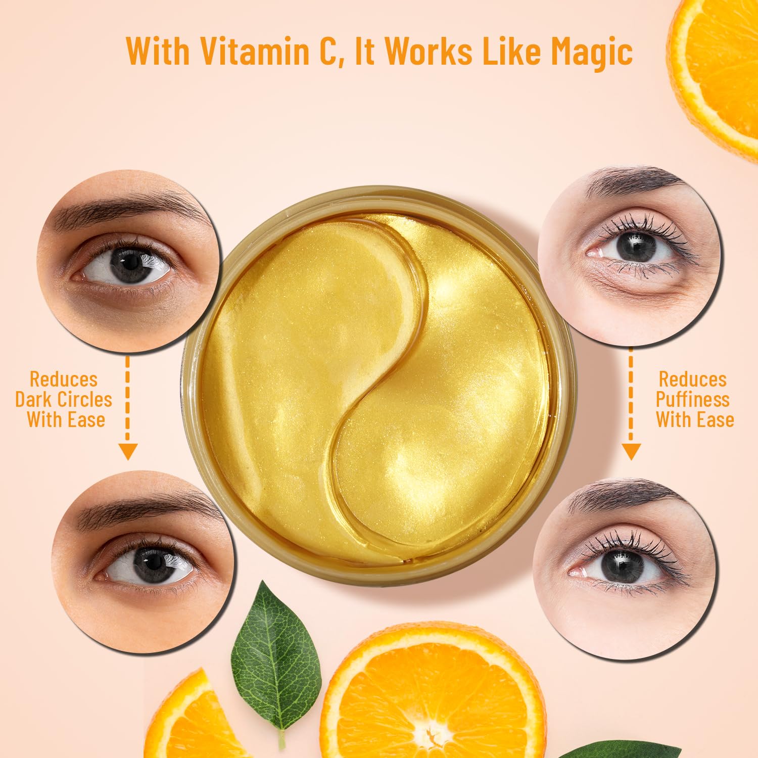 Swiss Beauty Hydra Anti Wrinkle Eye Serum Patch| Treats Dark Circles, Fine Lines And Wrinkles | Enriched With Collagen And Aloe Vera Extract | Shade - 02 Gold, 60 Pcs