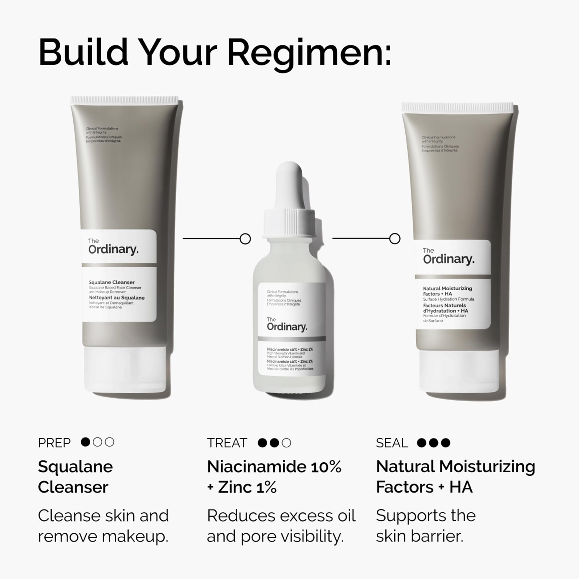 The Ordinary Niacinamide 10% + Zinc 1%, Brightening & Smoothing Serum for Blemish-Prone Skin, 60ml