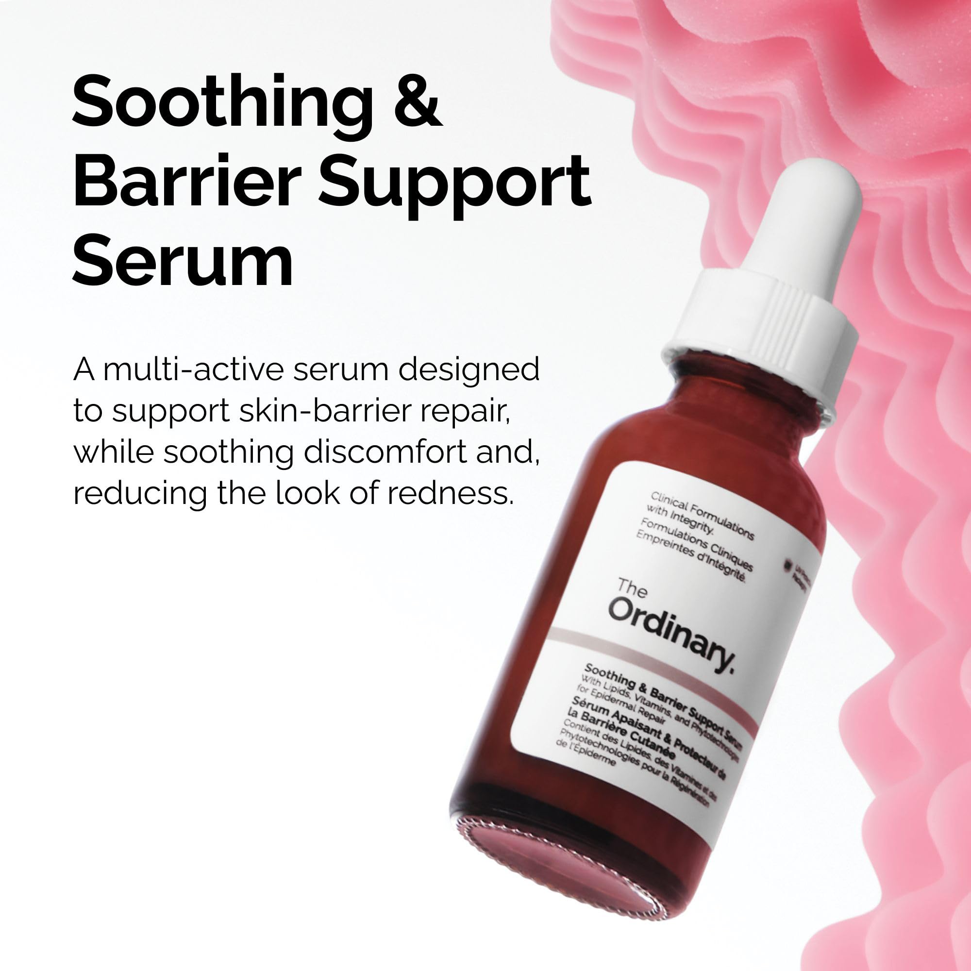 The Ordinary Soothing & Barrier Support Serum, Redness-Reducing & Hydrating Solution for Skin Barrier Recovery, 30ml