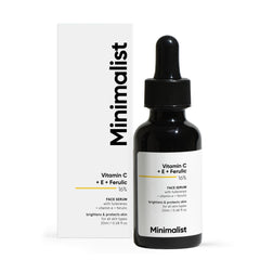 Minimalist 16% Vitamin C Face Serum – Brightening & Glow-Boosting Formula with Vitamin E, Ferulic Acid & Fullerenes, Antioxidant Boost for Radiant Skin (20 ml)