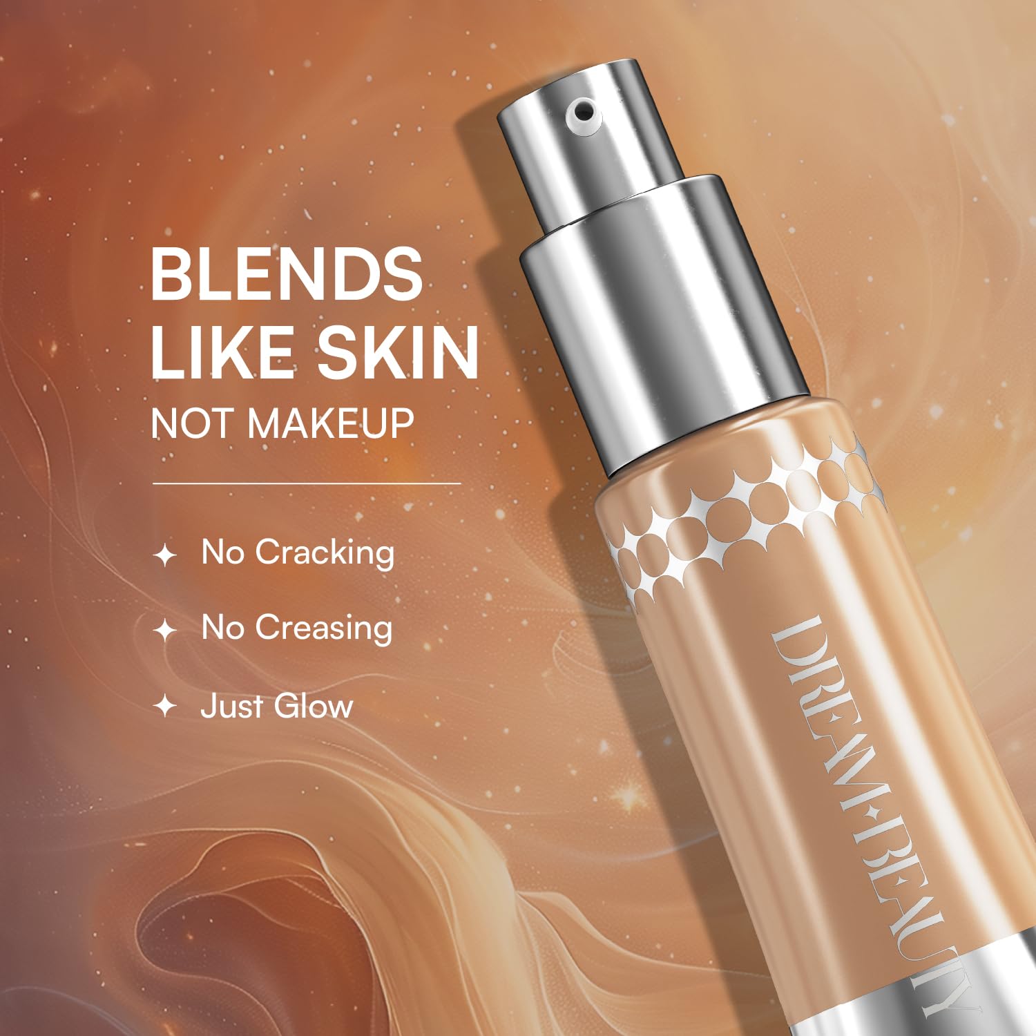 Dream Beauty Celestial Glow Foundation | Lightweight Skin Tint | Glowy Finish | 12H Wear | Best Foundation for Natural Glow & Everyday Use | Breathable Formula | 30ml (Neutral Medium)
