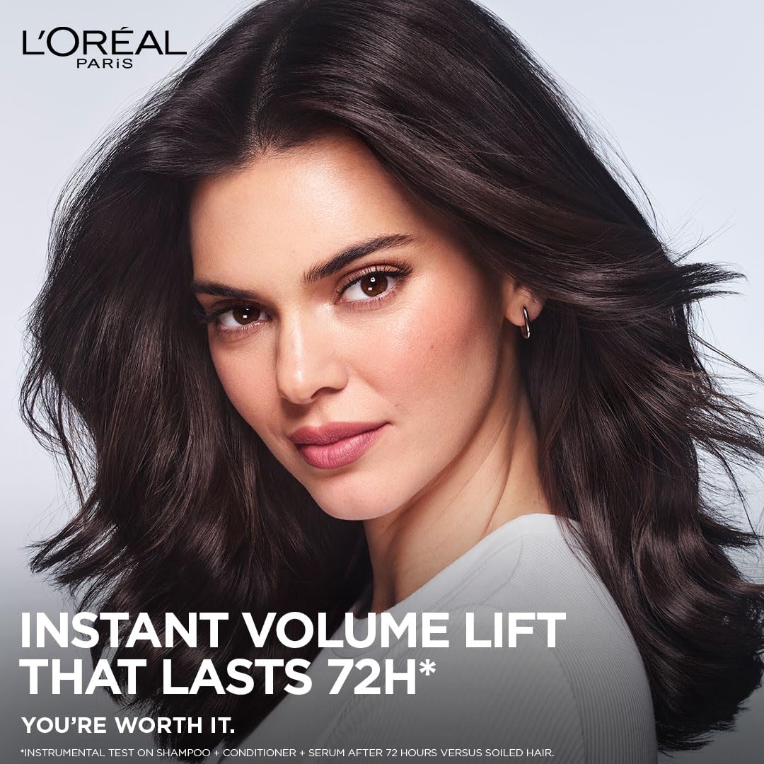 L'Oréal Paris Collagen Lifter Hair Thickening Serum with 7% Collagen Peptides for thin, flat hair | 72H lightweight volume & Frizz free hair, 80ml