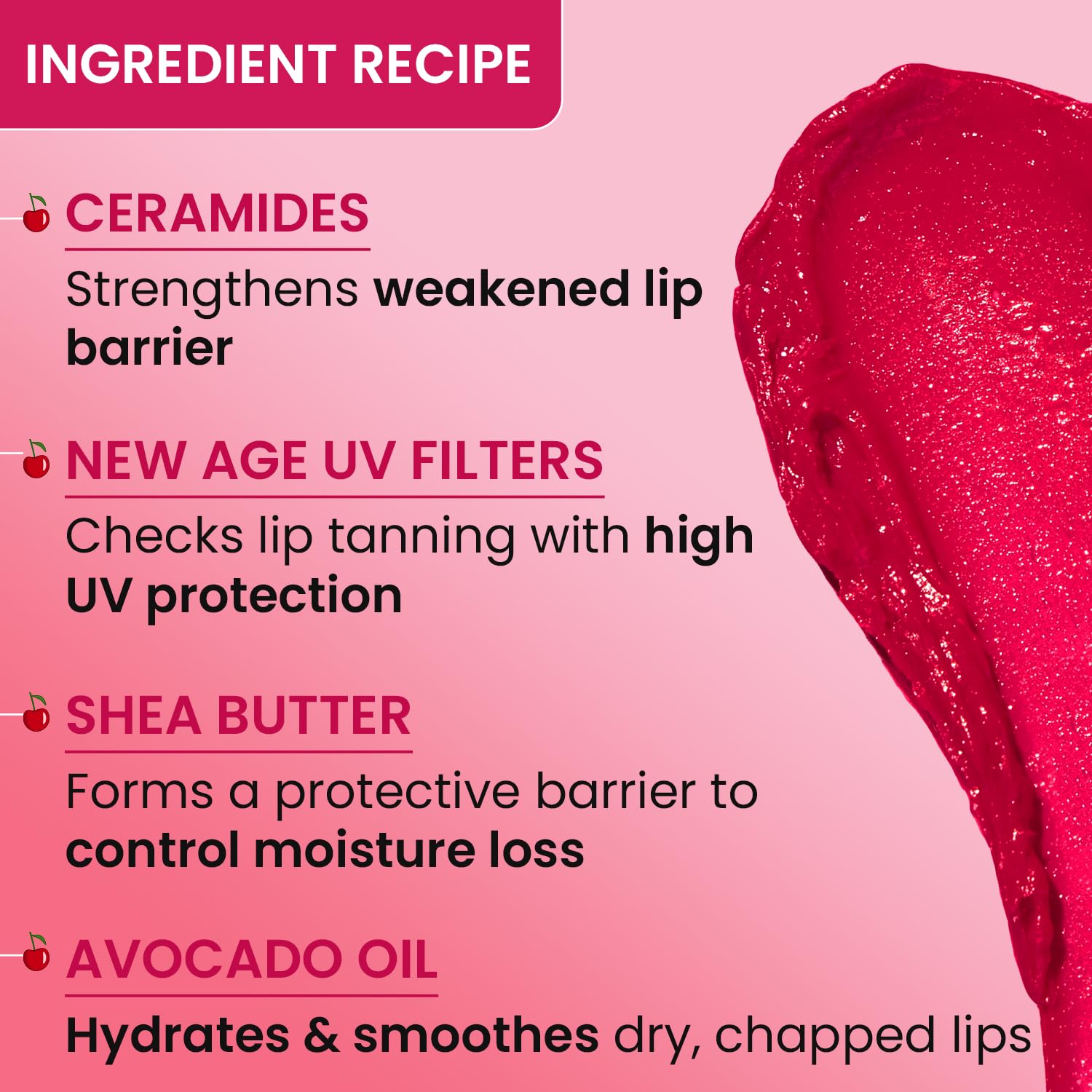 Dot & Key Barrier Repair Hydrating Lip Balm SPF 50 | Cherry Crimson | Repairs Damaged Lip Barrier | High Tinted | 4.5 gm