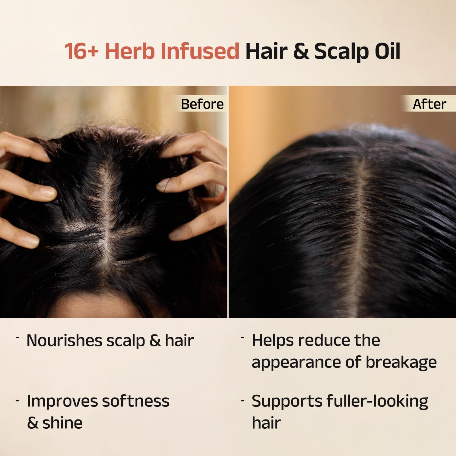Vedix Keshamrut Herbs Infused Ayurvedic Hair Oil With Bhringraj, Amla & Rosemary I Control Hair Fall & Boost Hair Growth I 16+ Whole Herbs, Leaves & Flowers I For Men & Women I No Mineral Oils & Chemicals (100ml)