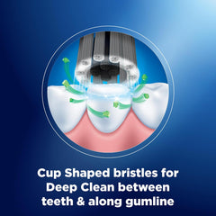 Oral-B Cavity Defense Soft Toothbrush For Adults, Charcoal Extract Soft Bristles, Removes Bacteria For Cavity Protection, Multicolour Toothbrush Set, Oral B Dentist Recommended Brand (Pack of 4)