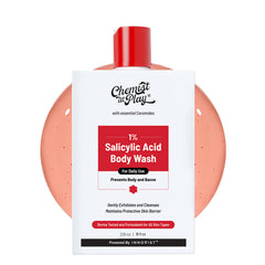 Chemist at Play 1% Salicylic Acid Body Wash 236ml | Paraben & SLS Free | Gentle Exfoliating Shower Gel | Prevents Body Acne, Bumpy Skin & Deep Cleanses Skin