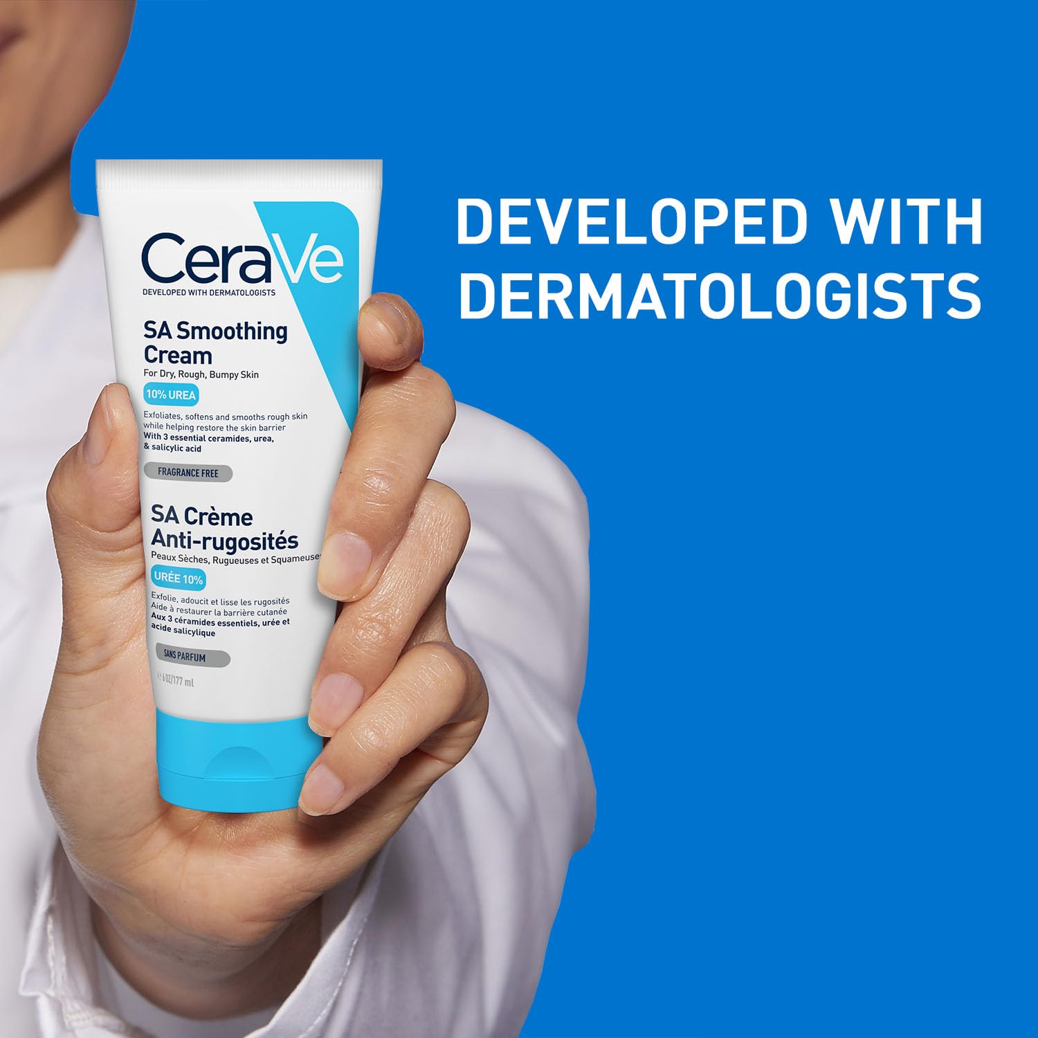 CeraVe SA Smoothing Cream | Exfoliating and Skin Smoothing Cream for Rough, Dry & Bumpy Skin with Salicylic Acid & Ceramides | Dermatologist Recommended, 177ml