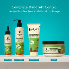 Pilgrim Australian Tea Tree Non-Drying Anti-Dandruff Shampoo 200 ml | Removes Dandruff from Source | Helps with Itching, Irritation | Strong & Smooth Hair | For Men & Women |
