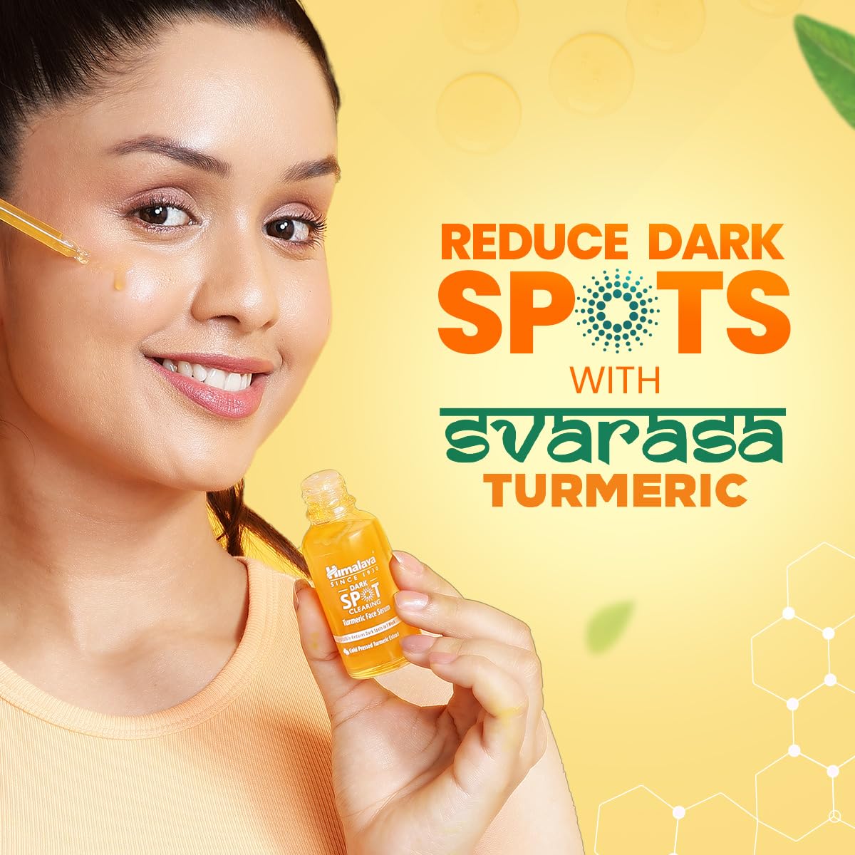Himalaya Wellness Company Himalaya Dark Spot Clearing Turmeric Face Serum Organically Sourced Turmeric Reduce Dark Spots In 7 Days 10% Glycolic Acid & 2% Niacinamide 30Ml