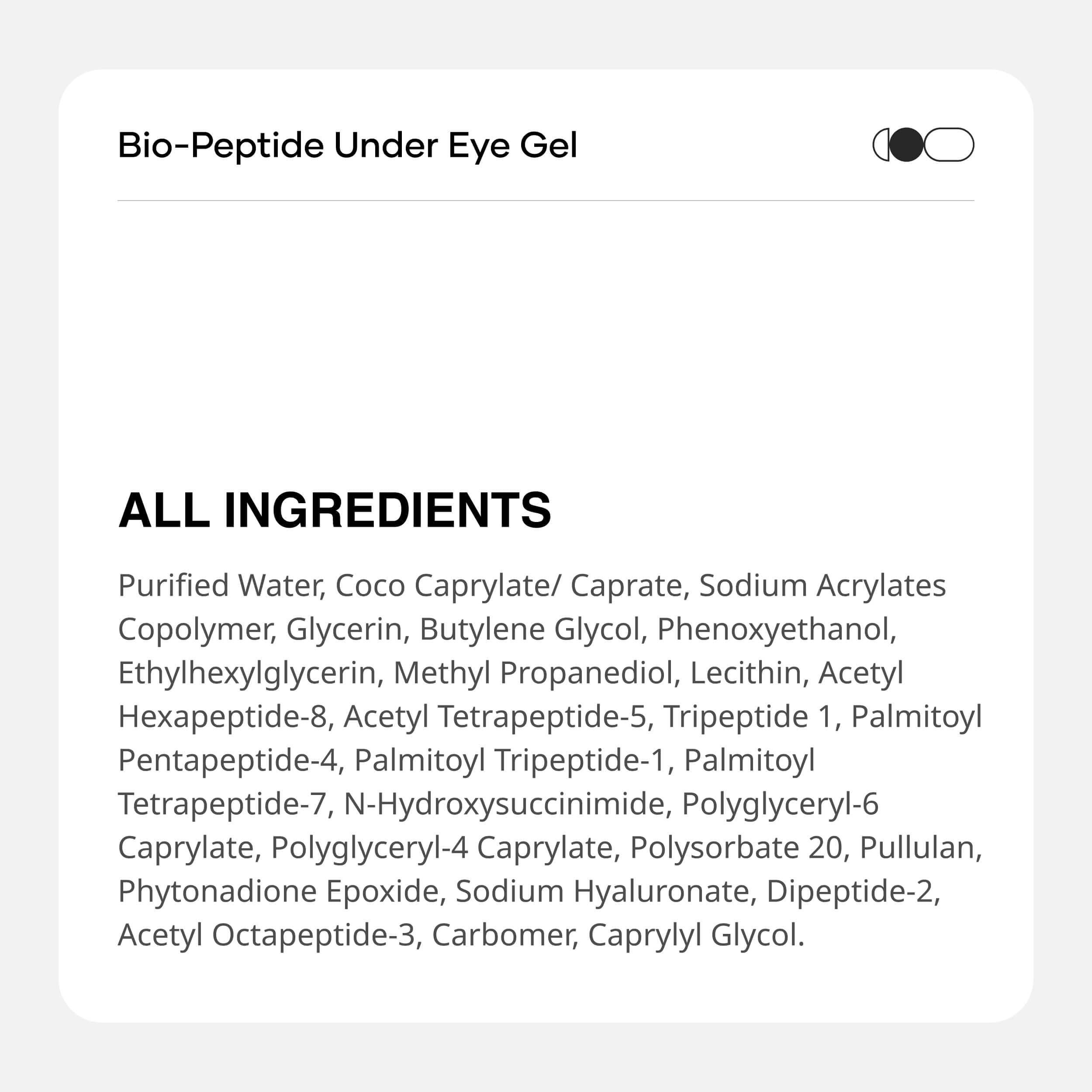 Cureskin Bio-Peptide Under Eye Gel with Hyaluronic Acid, Vitamin K & Chrysin | Reduces Dark Circles, Puffiness & Fine Lines | Under Eye Cream for Women & Men | 15 g