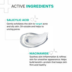 DERMATOUCH Salicylic Acid 2% Niacinamide 6% Anti-Acne Oil-Free Gel For Active Acne, Oil Balancing, Pore Tightening | 30g
