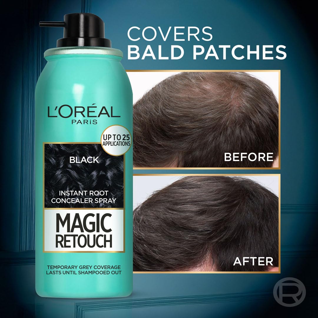 L'Oreal Paris Magic Retouch Root Touch Up Spray, 1 Black