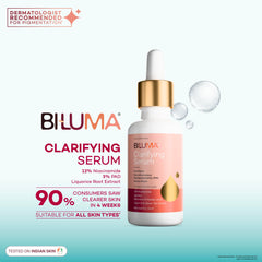 Biluma Clarifying Serum 30ml – Acne & Blemish Control Face Serum with Niacinamide & Pore Minimizing Formula – Controls Oil, Reduces Breakouts & Improves Skin Texture