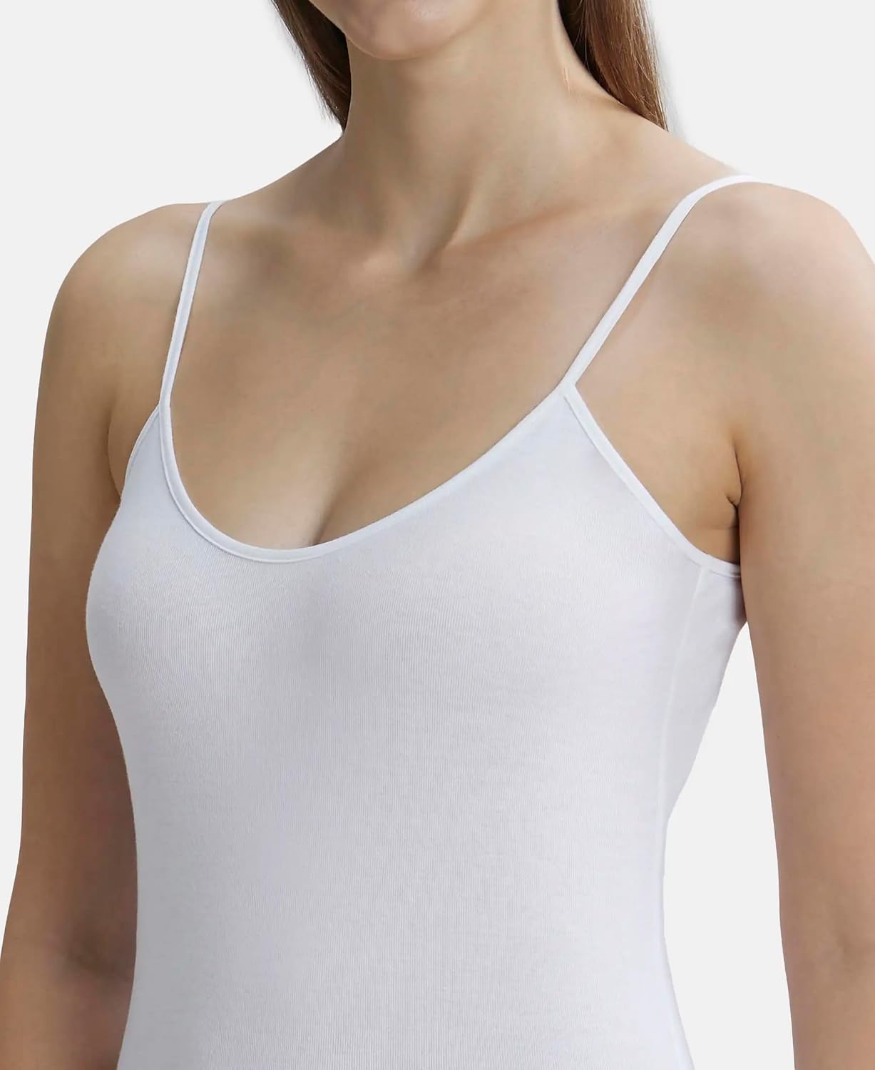 Jockey 1487 Women Super Combed Cotton Rib Camisole with Adjustable Straps