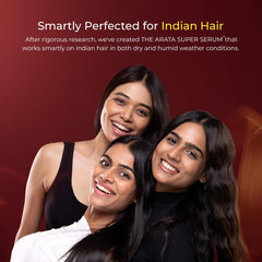 Arata Super Serum™ For Dry & Frizzy Hair | 76% Frizz Reduction | 56% Breakage Reduction | Luxurious Shine | Prevents Split Ends | Powered By JD Jojoba Hair Complex | Hair Serum For Women & Men |30ml