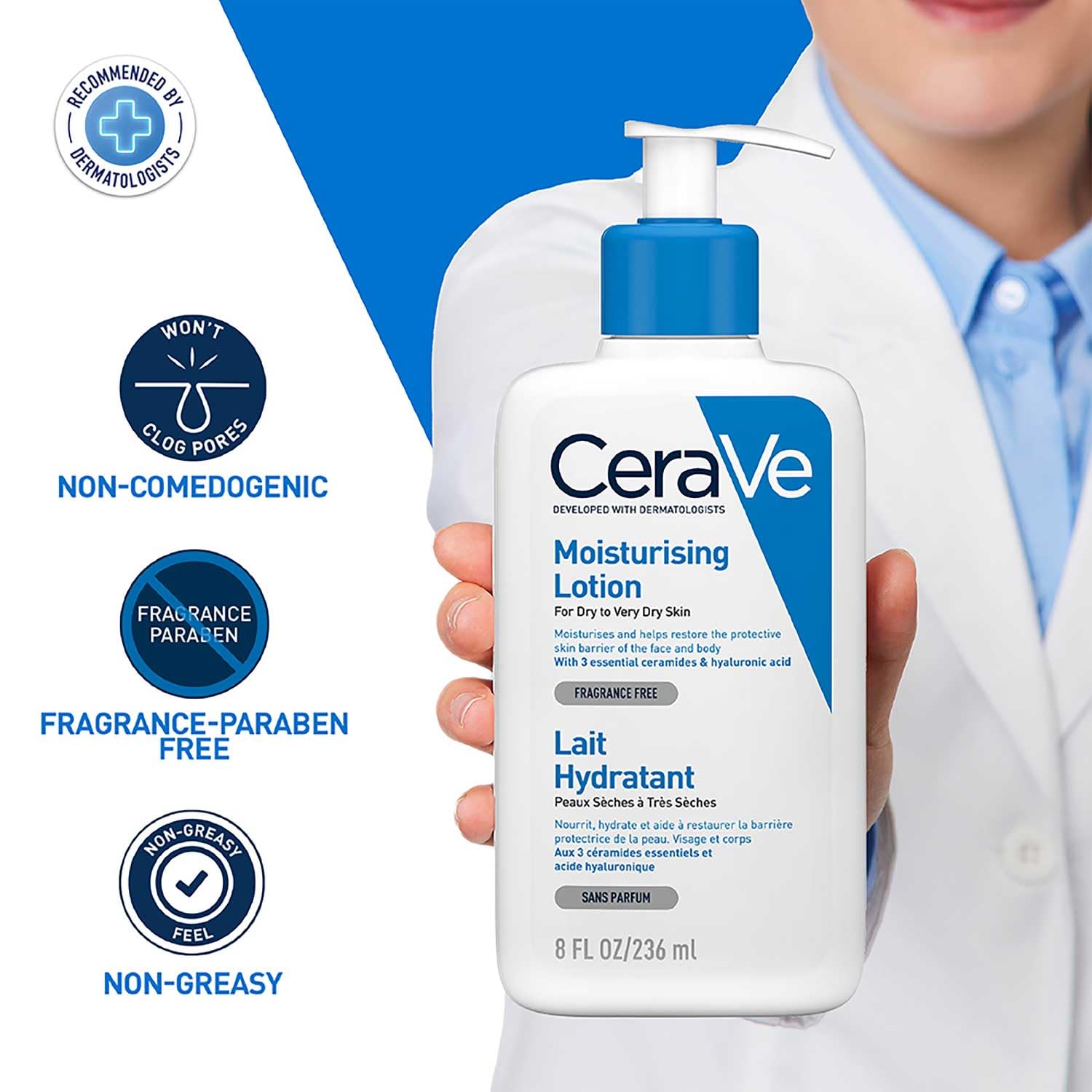 CeraVe Moisturizing Lotion For Dry Skin (236ml) - Formulated With 3 Essential Ceramides And Hyaluro,CeraVe Moisturizing Cream For Dry To Very Dry Skin (50ml) - Formulated with 3 Essential Ceramides A