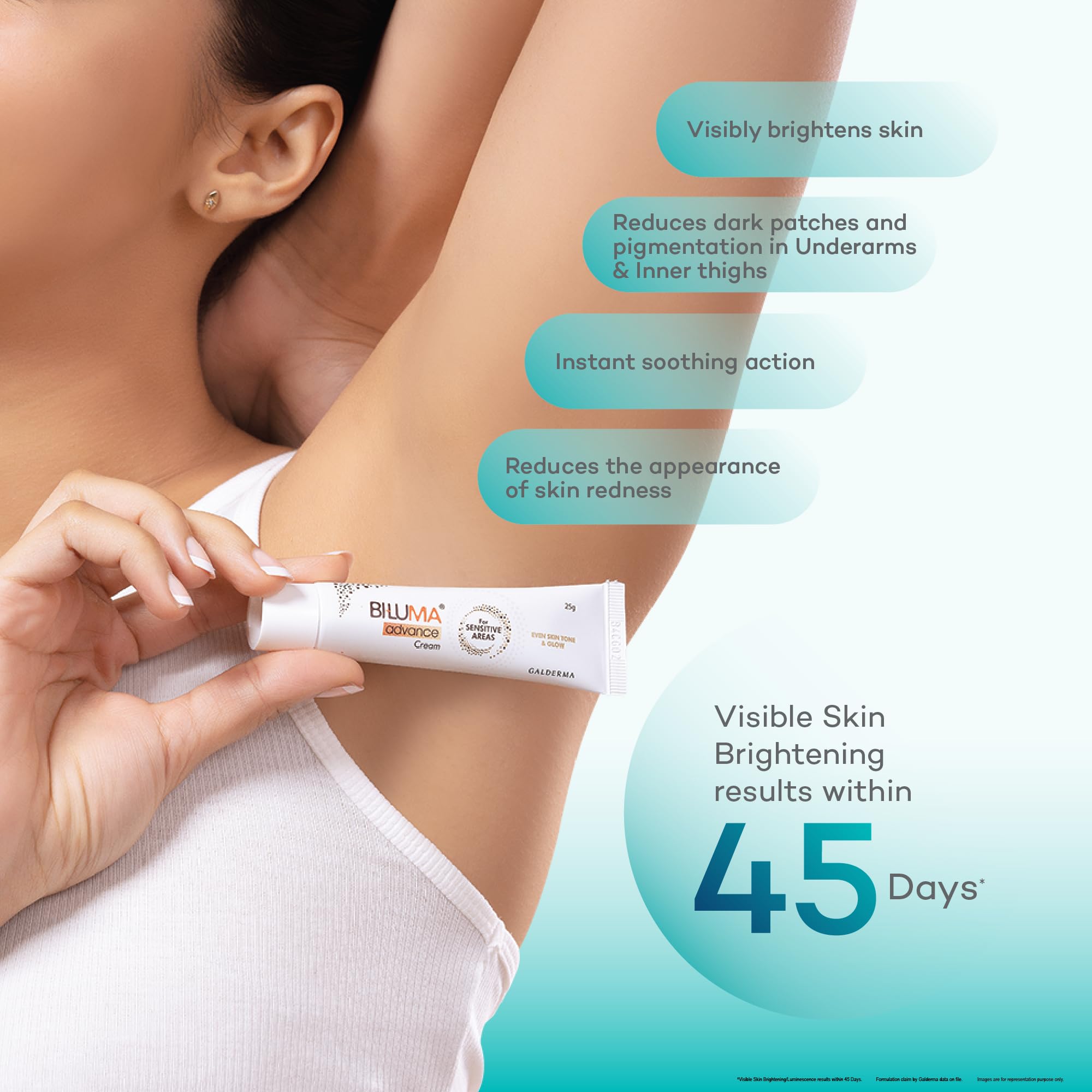 Bi-luma Advance Sensitive areas brightening cream for even skin tone and glow | Soothes sensitive skin
