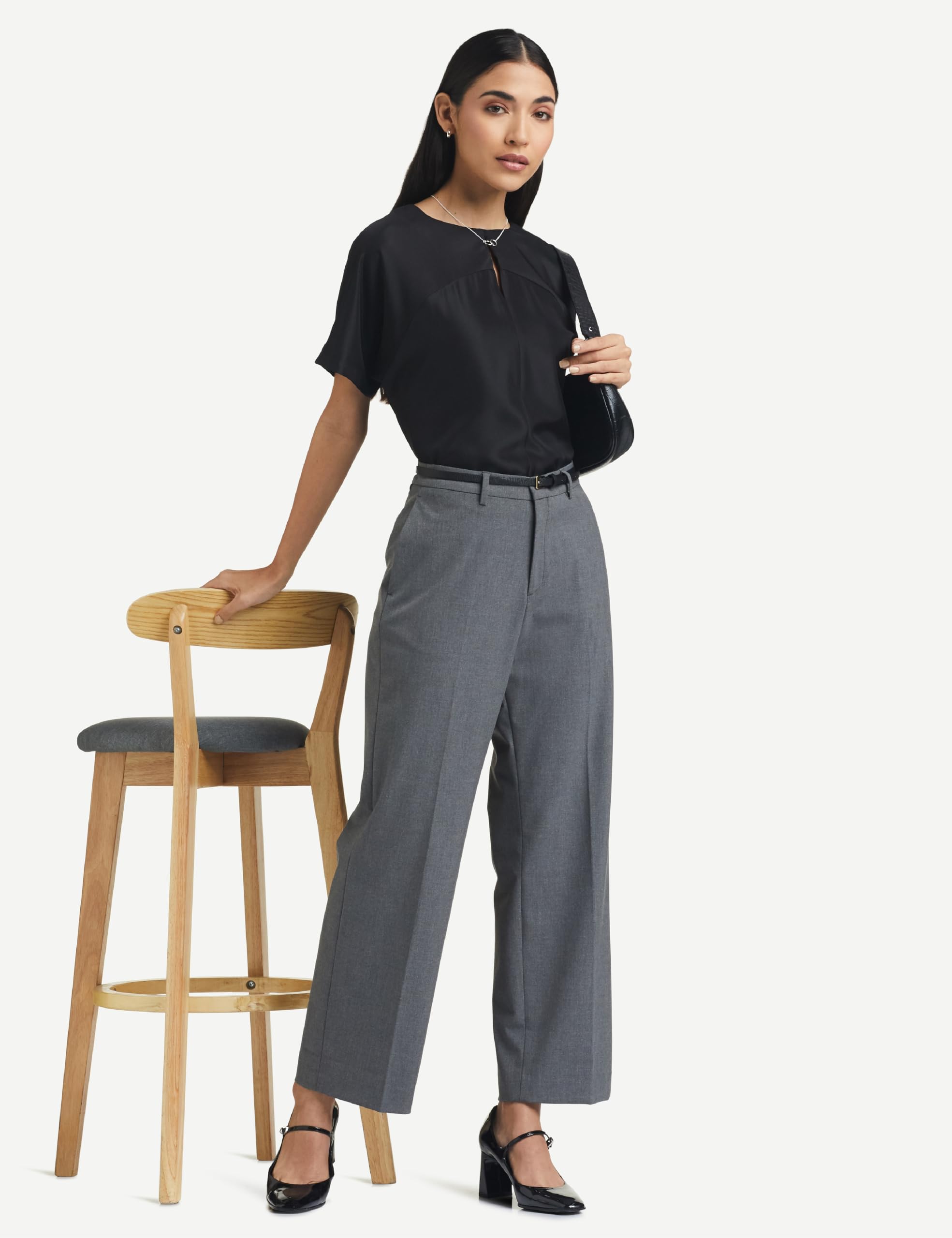 Symbol Premium Women's Wide Leg 4-Way Stretch Formal Trousers | Flexi-Waist | Waistband Gripper | Desk-to-Dinner (Available in Plus Sizes)