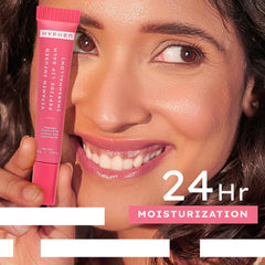 Hyphen Tinted Lip Balm - Marshmallow Pink | 1% Vitamin E, 2% Squalane & Peptides | Brightening Lip Balm for Dark Lips | 24h Moisturization & Hydration for Dry & Chapped Lips - 10 g