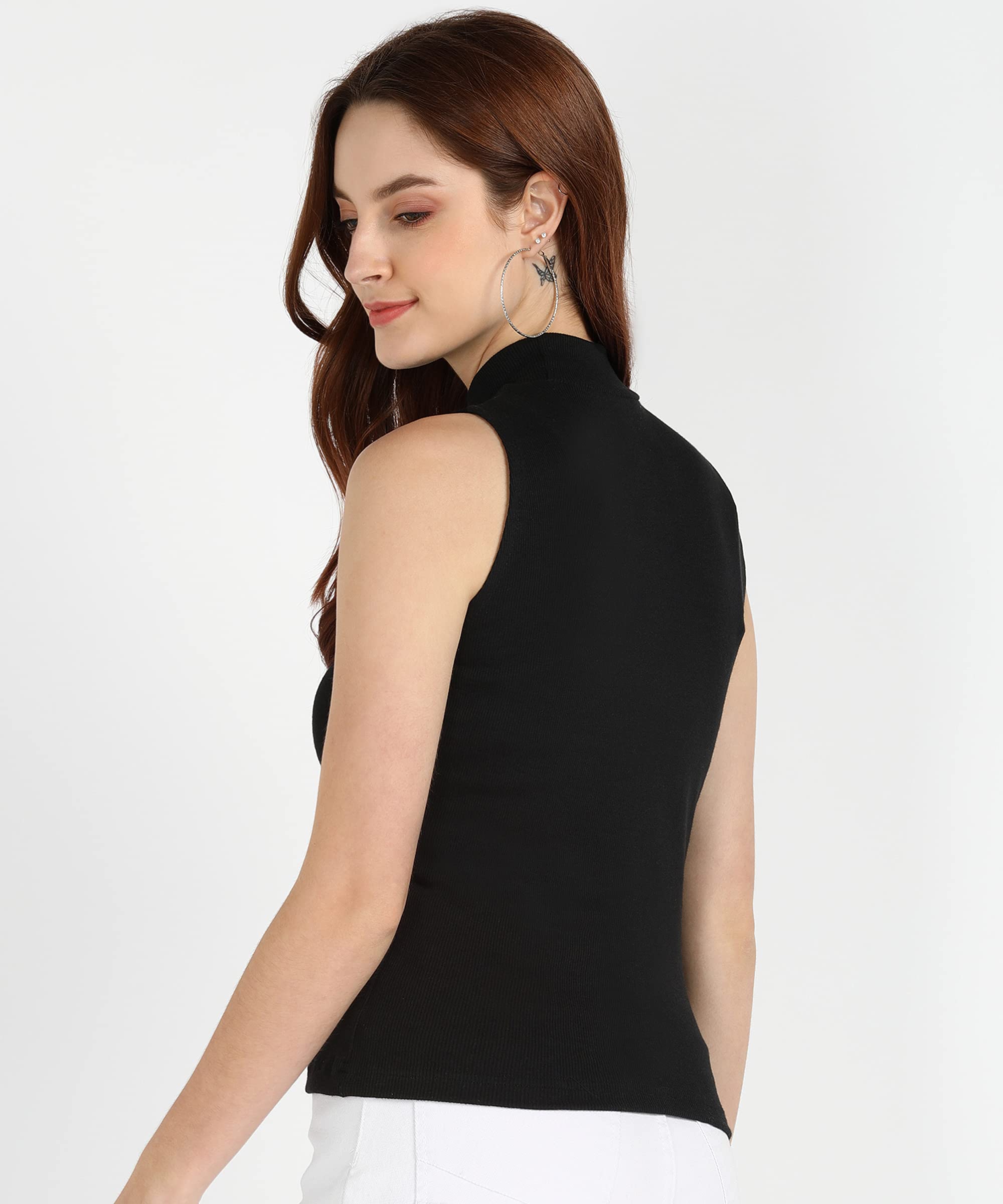 Rock Paper Scissors Womens Tank Top | High Neck Cotton Top | Stylish Women's Top