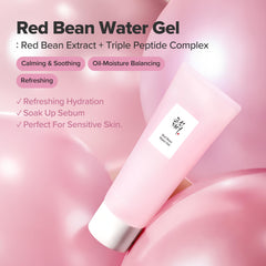 Beauty of Joseon Red Bean Water Gel Hydrating Peptide Hydro Boost Moisturizer for Acne Prone Dry Skin, Korean Skin Care for Men and Women, 100ml
