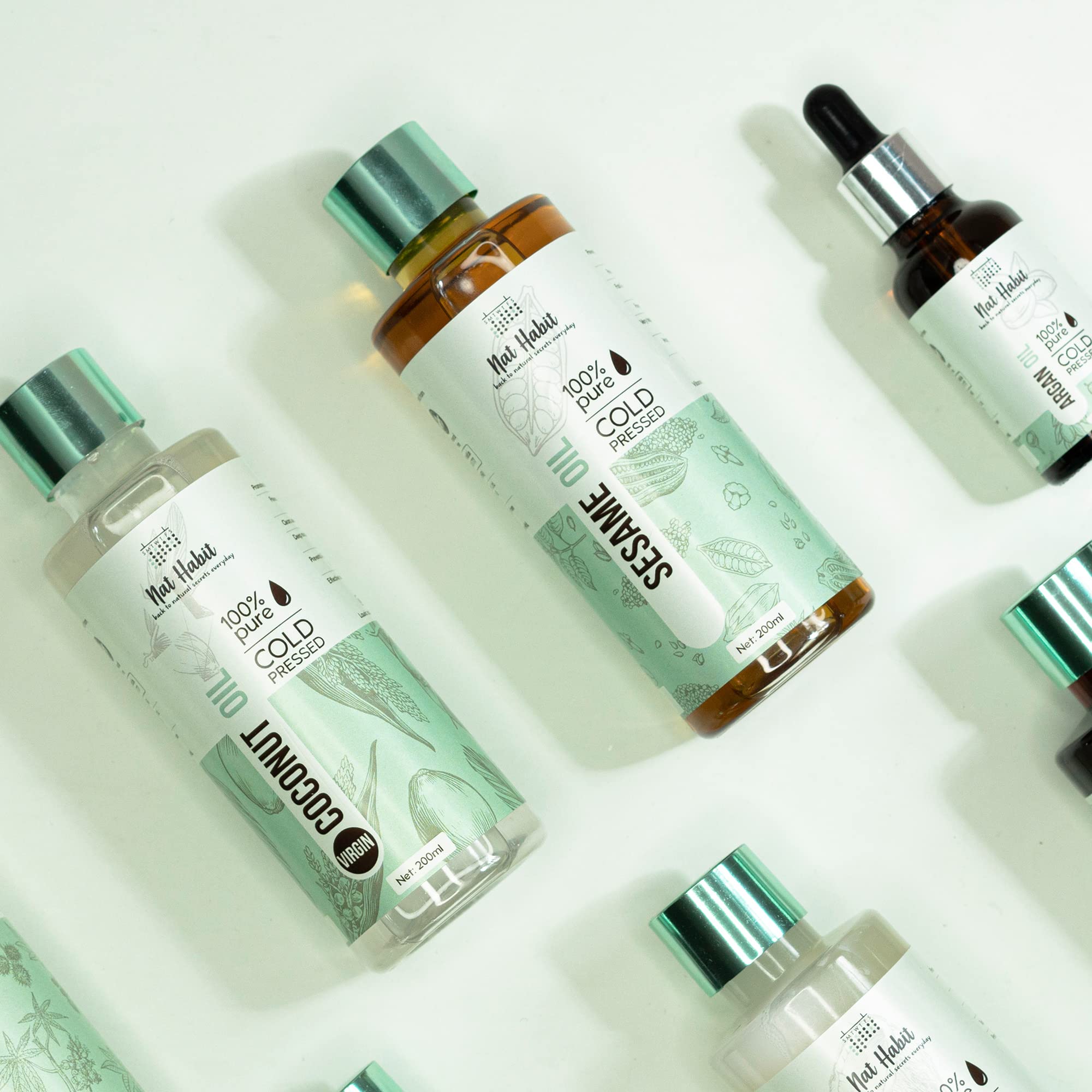 Nat Habit Cold Pressed 100% Pure Oil for Skin & Hair | Fresh from our Ayurvedic Kitchen, Zero Preservatives | Body Massage Oil, Hair Oil (Argan Oil, 30ml)