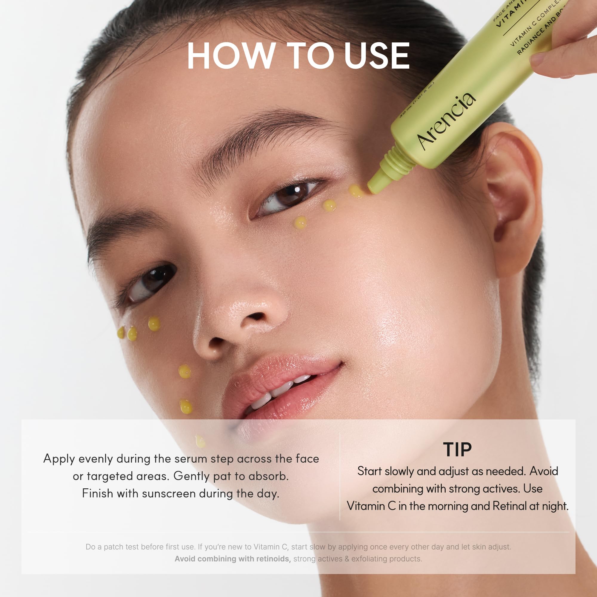 Arencia Vitamin C Booster Shot, 5% Dual Vitamin C + Glutathione Serum for Dark Spot Care