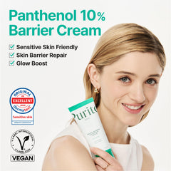 PURITO Panthenol 10% Post-Acne Cream Moisturizer for Blemish Marks, Barrier Repair, Silicone-Free, Non-Comedogenic, Fragrance-Free, Vegan & Cruelty-Free Korean Skincare, 100mL 3.38 fl.oz