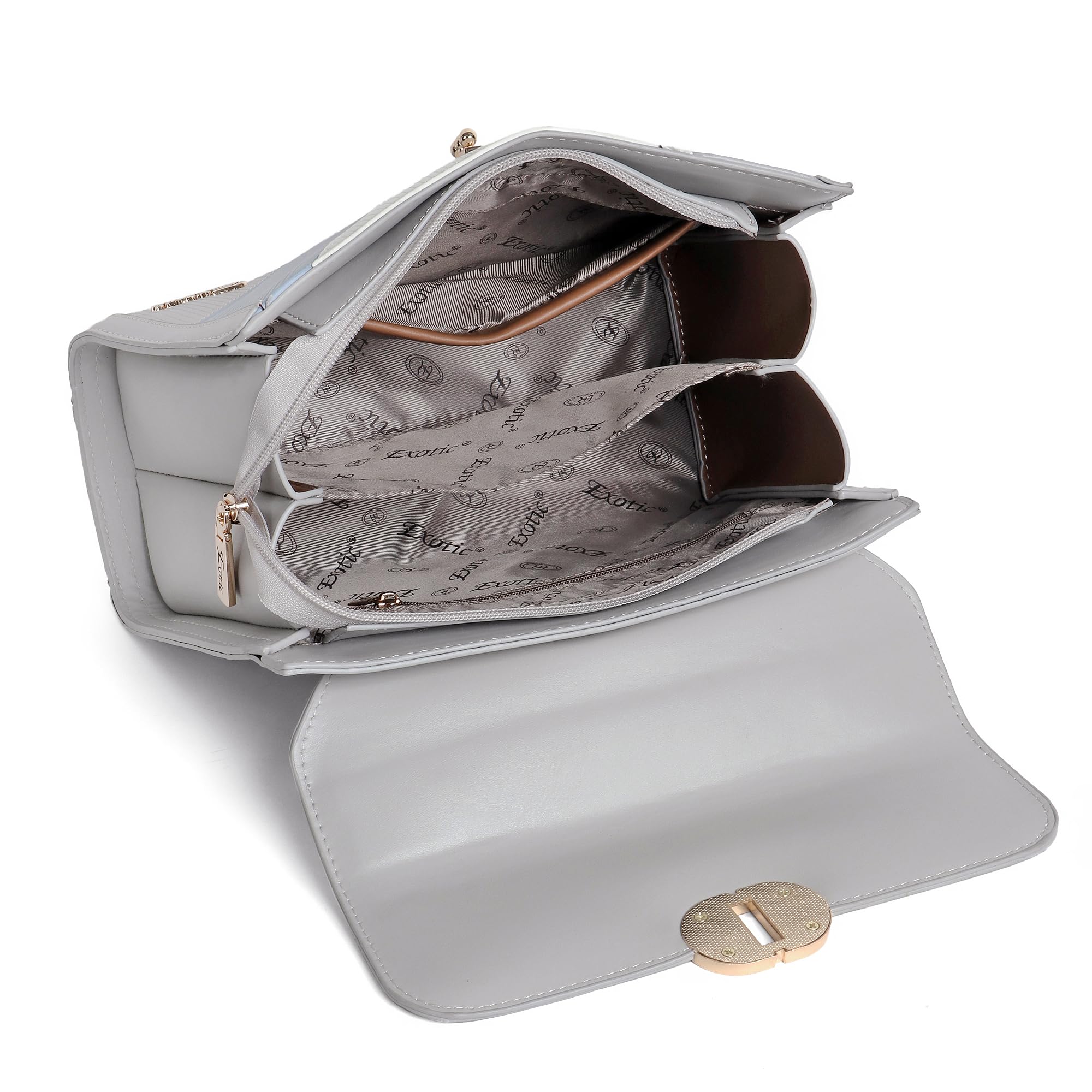EXOTIC Premium® Embossed Pattern Elegance Satchel Bag | Cross Body Bag | Sling and shoulder Bag | Suitable For Every Occasion