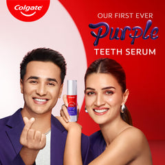 Colgate Visible White Purple Teeth Whitening Serum, 40ml – Mint & Yuzu Flavour, Instant Brightening Purple Serum for Whiter Smiles