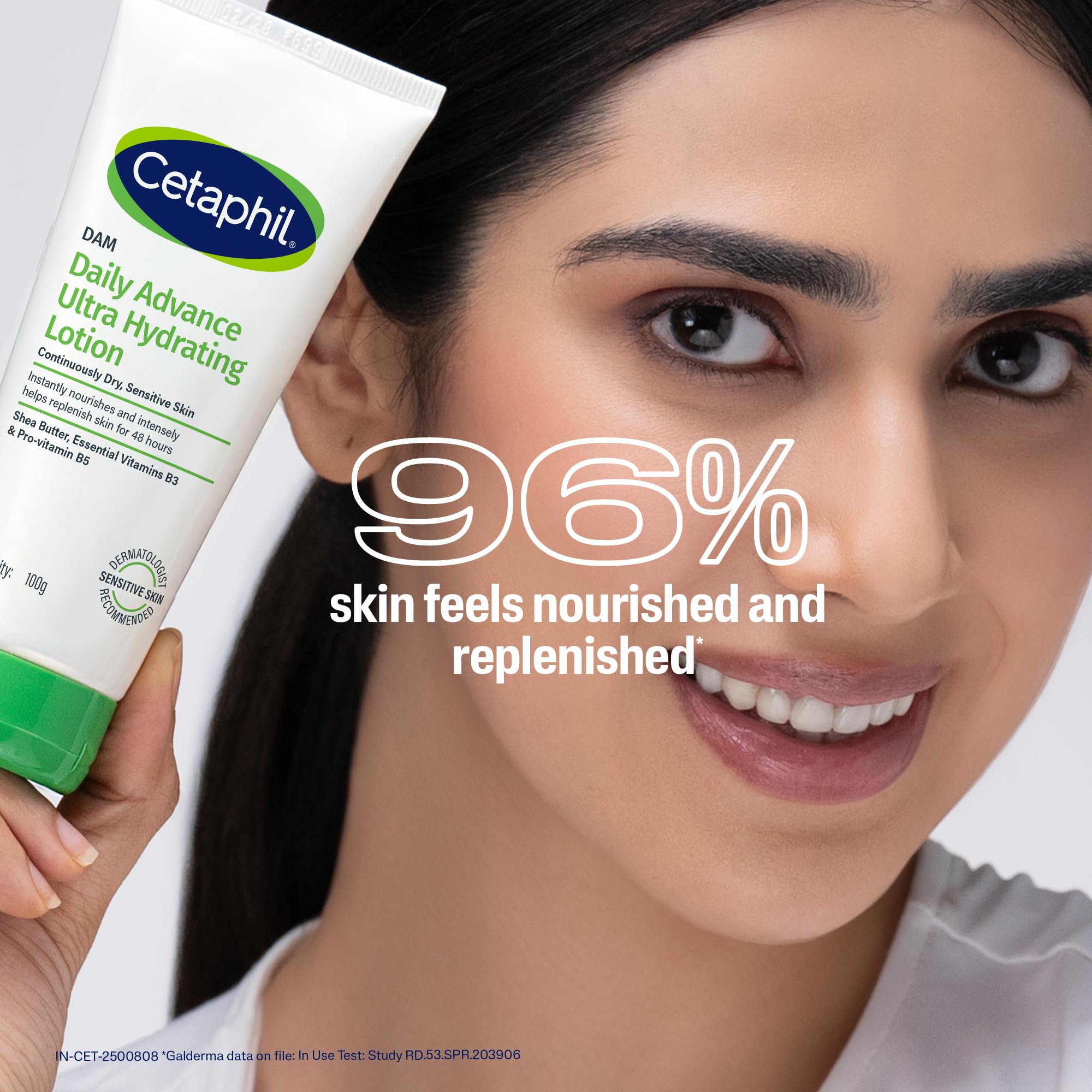 Cetaphil DAM Daily Advance Ultra Hydrating Lotion for Dry, Sensitive Skin, 100gm Moisturiser with Shea Butter, Non-Greasy, Fragrance-Free, Paraben and Sulphate Free
